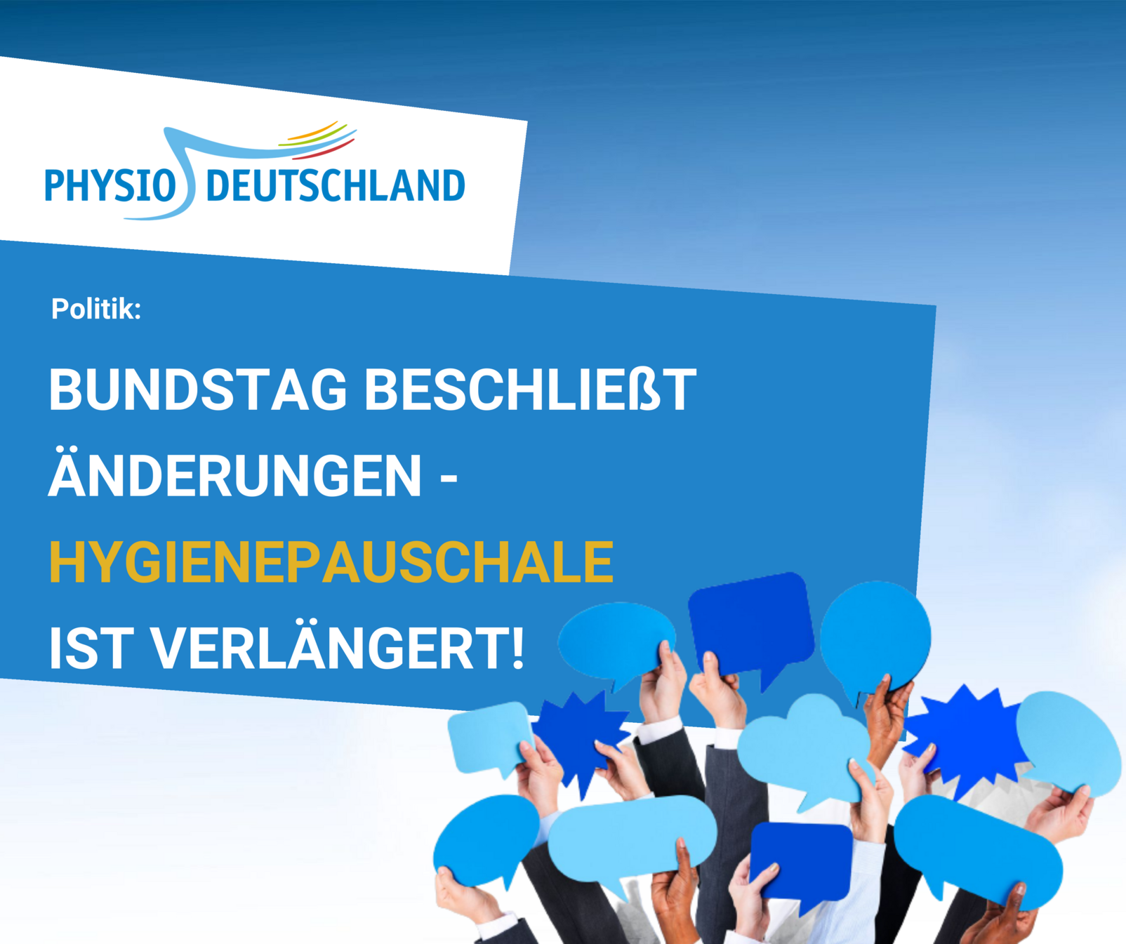 Kachel Bundestag Hygienepauschale